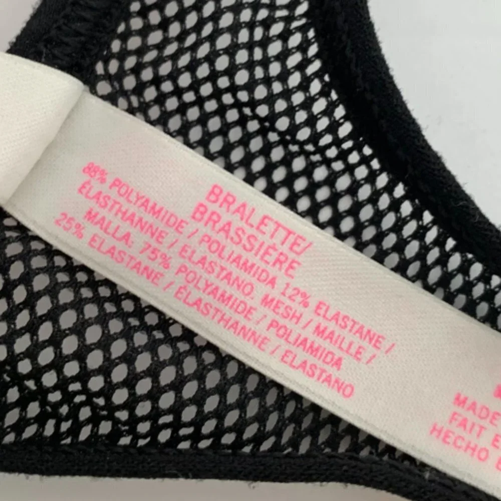 Victoria's Secret Black Lace & Mesh Racerback Bralette